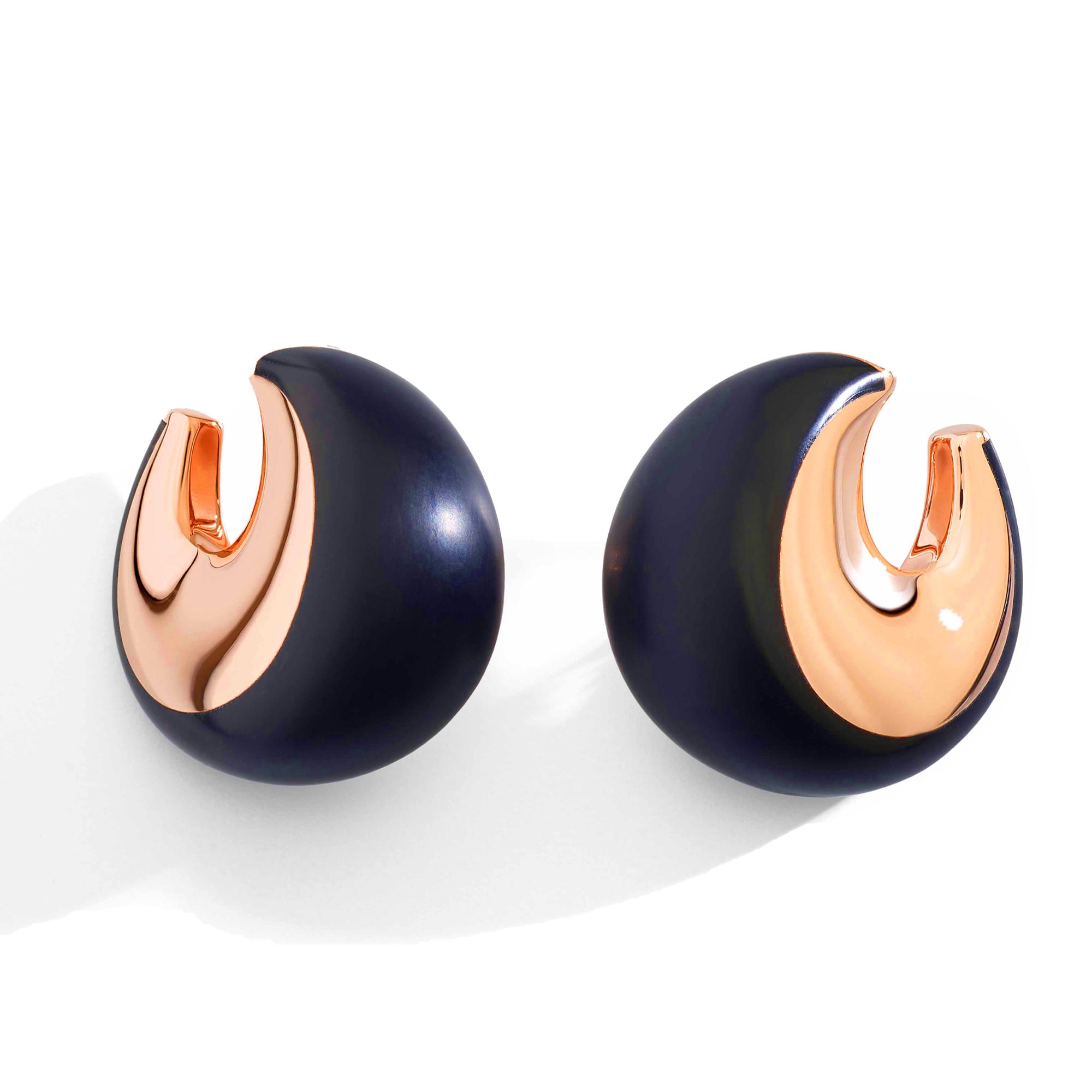 Orecchini Pirouette in oro rosa giaietto