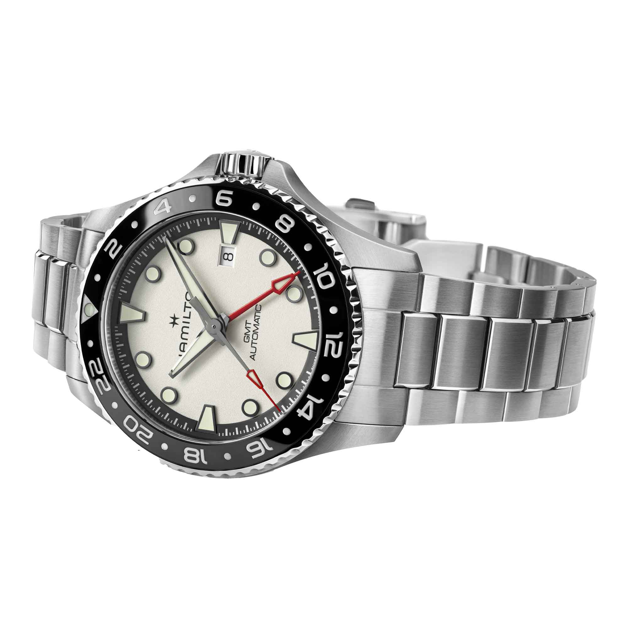 KHAKI NAVY SCUBA GMT AUTOMATIC QUADRANTE ARGENTO 43 MM - immagine 3
