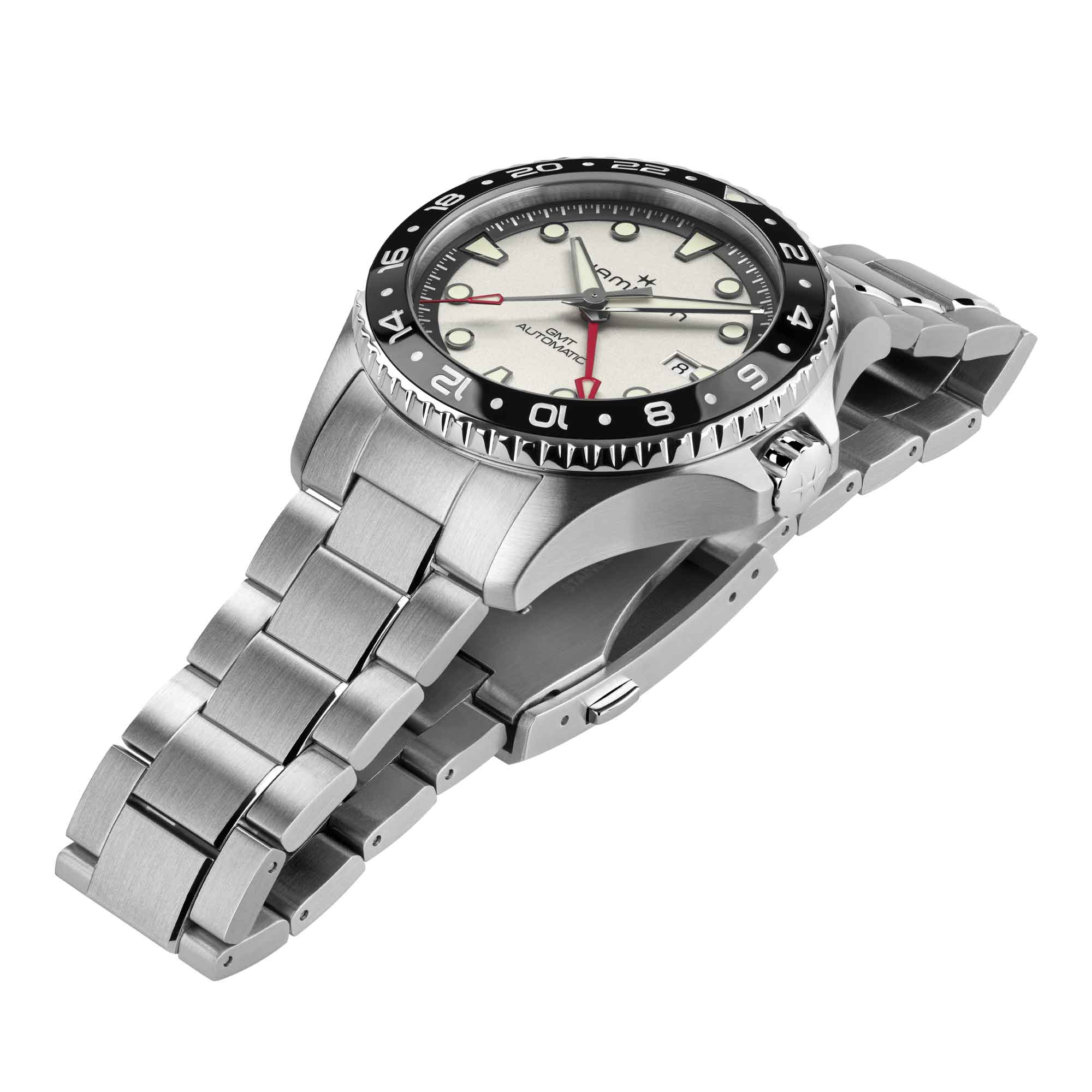 KHAKI NAVY SCUBA GMT AUTOMATIC QUADRANTE ARGENTO 43 MM - immagine 2