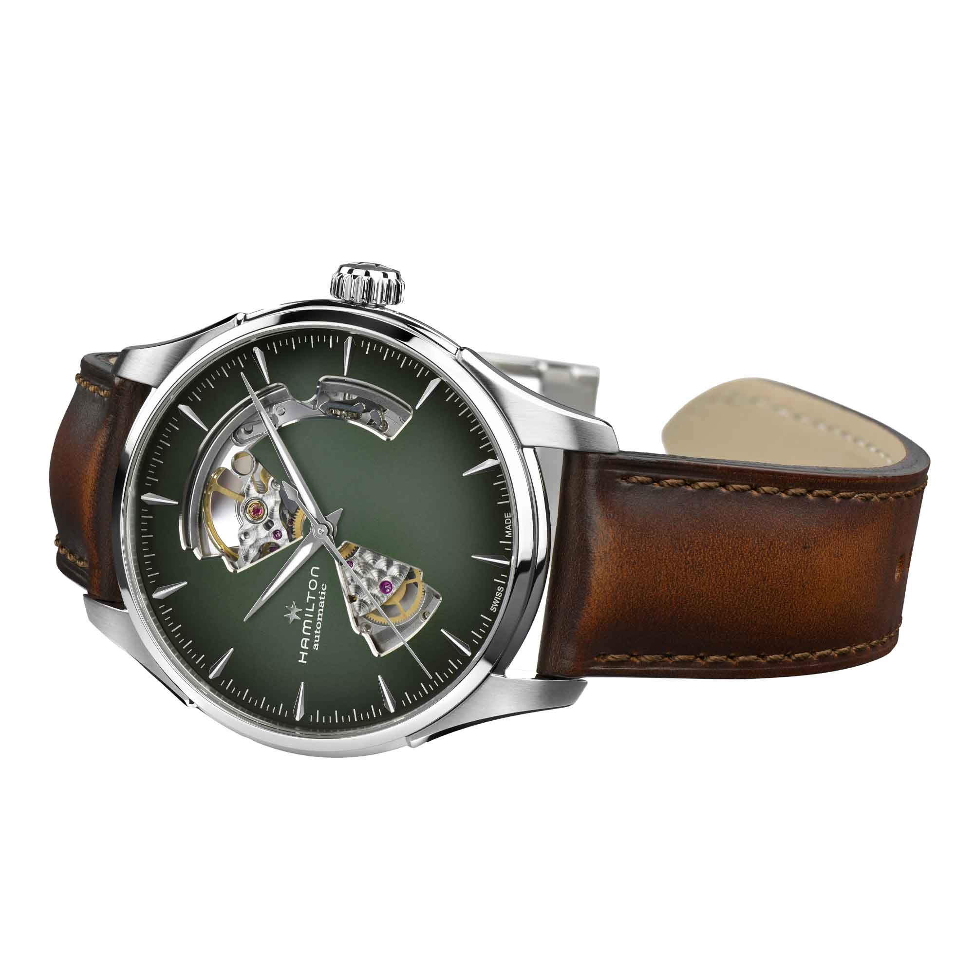 JAZZMASTER OPEN HEART AUTO QUADRANTE VERDE 40 MM - immagine 3