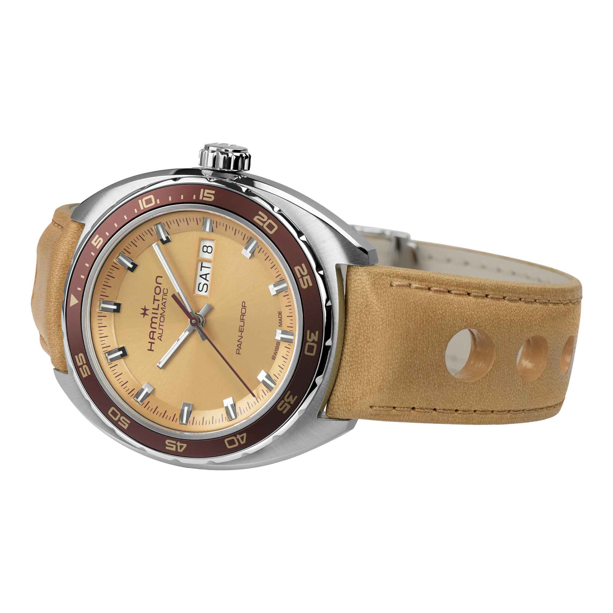 AMERICAN CLASSIC PAN EUROP DAY DATE AUTO QUADRANTE BEIGE 42 MM - immagine 2