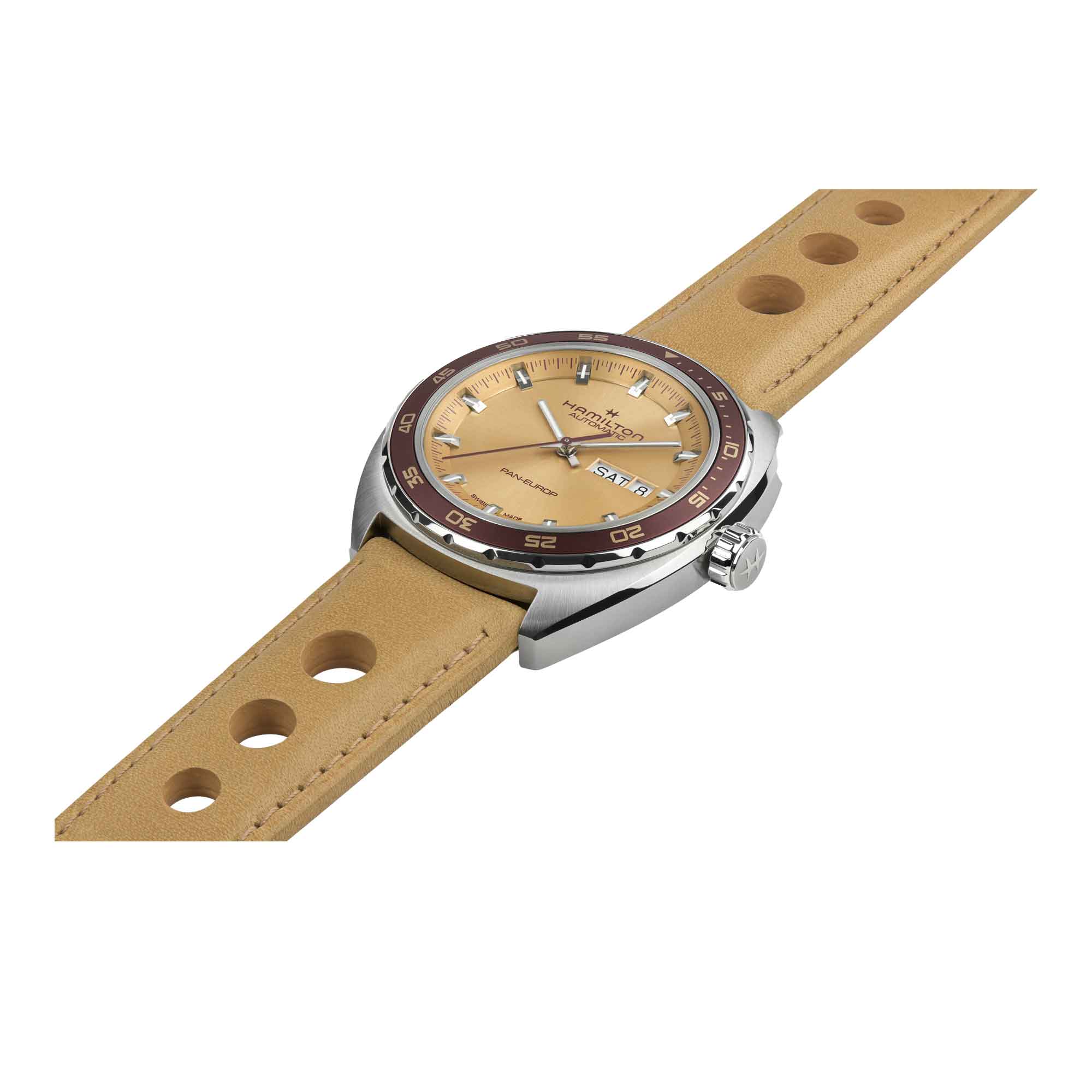 AMERICAN CLASSIC PAN EUROP DAY DATE AUTO QUADRANTE BEIGE 42 MM - immagine 3