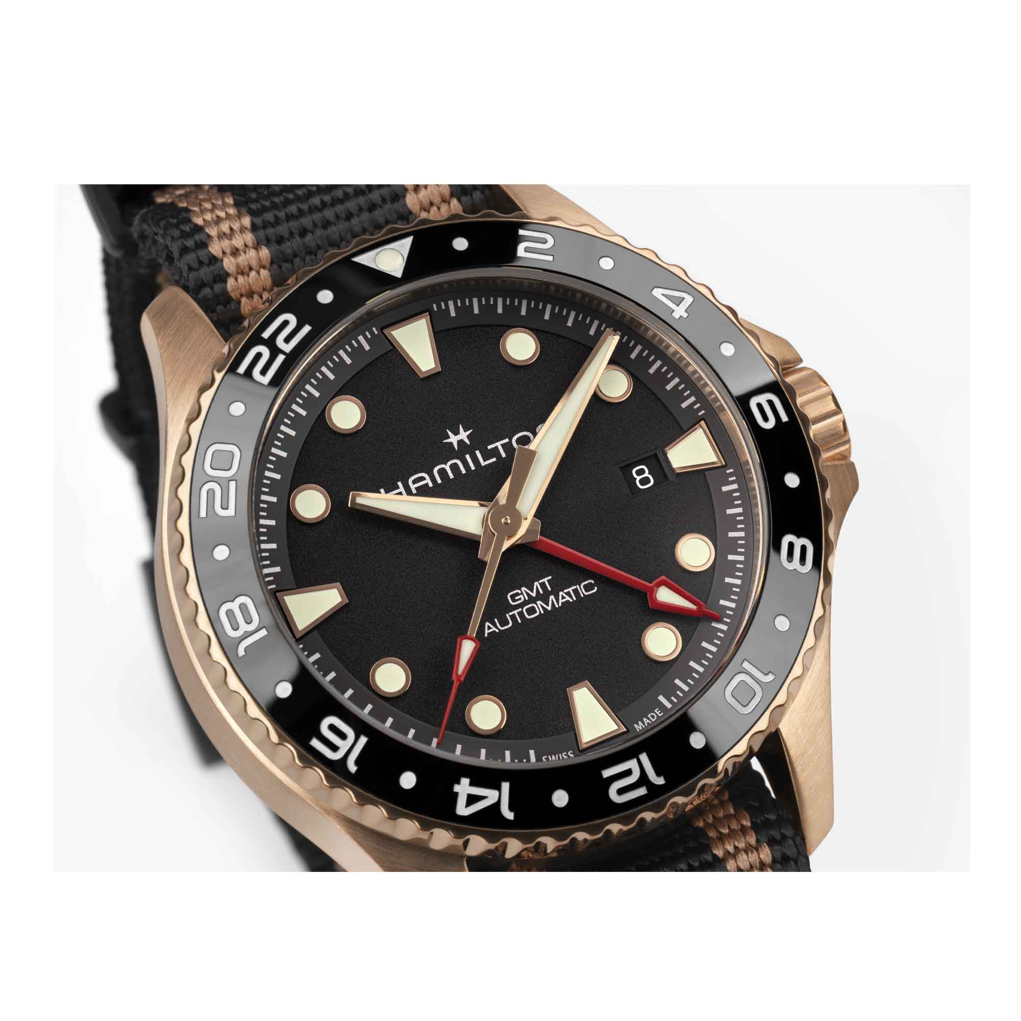 KHAKI NAVY SCUBA GMT AUTOMATIC 43MM BRONZO E TITANIO CON QUADRANTE NERO - immagine 3