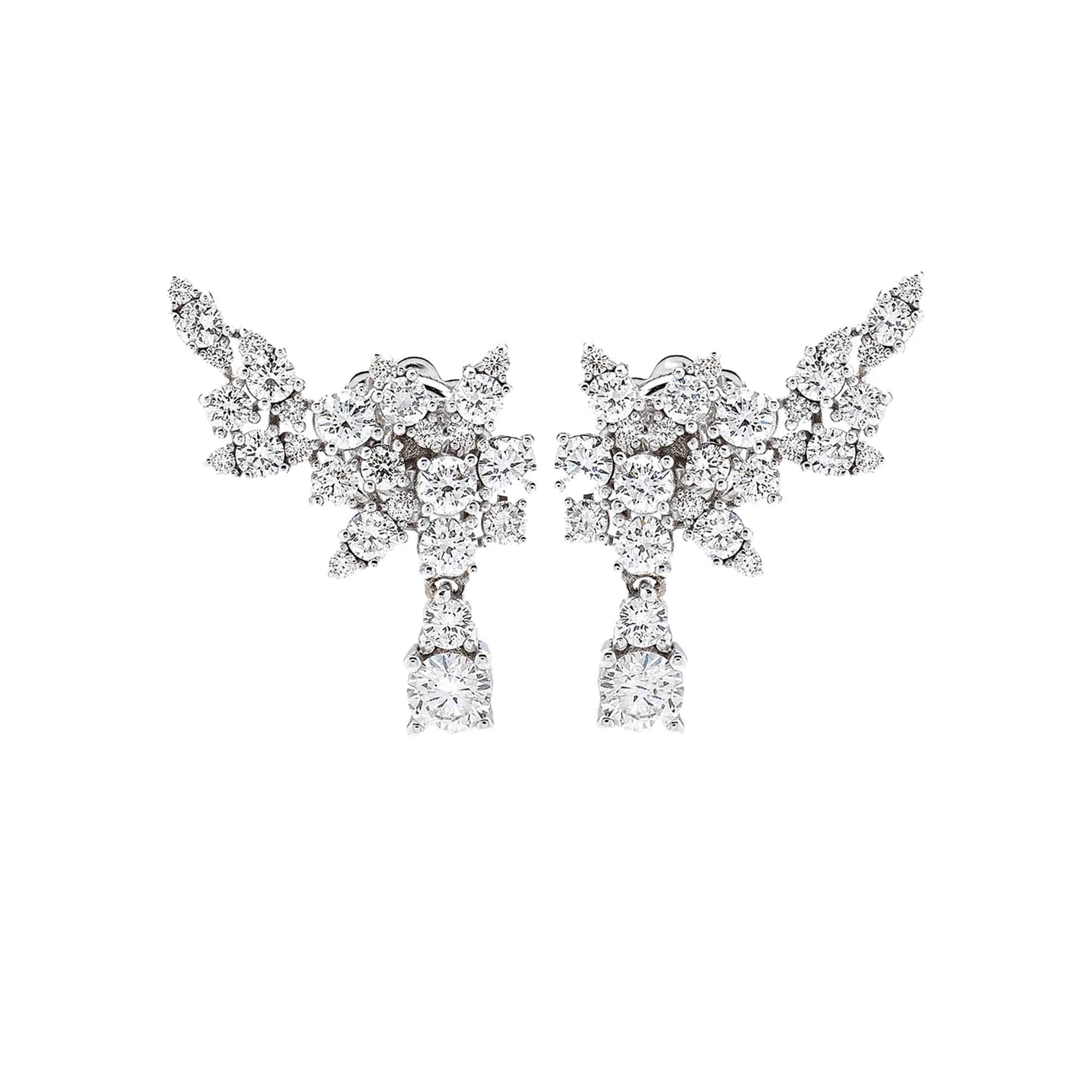 Gaia earrings in white gold with brilliants 1.39 ct