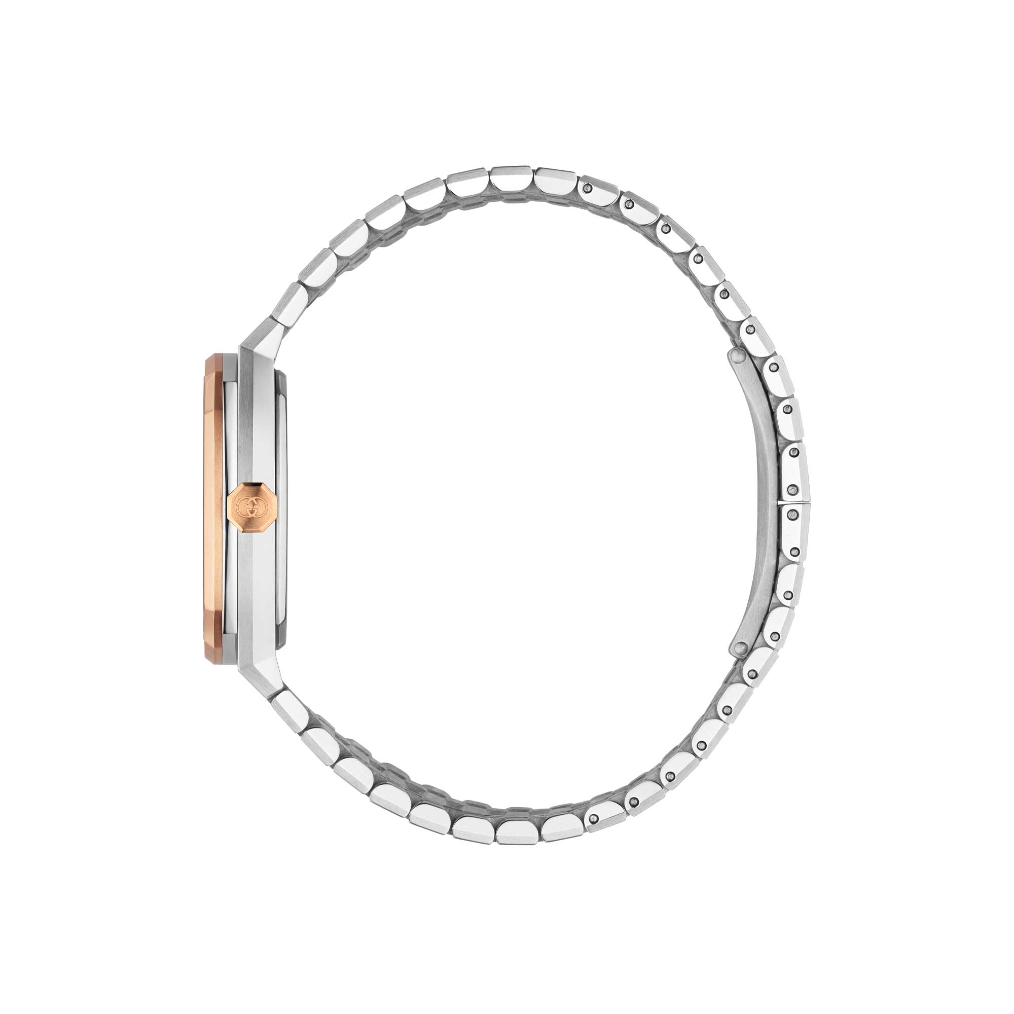 Gucci Watch 25H 30 MM STEEL CASE WITH PINK GOLD-TONED BEZEL - Image 2