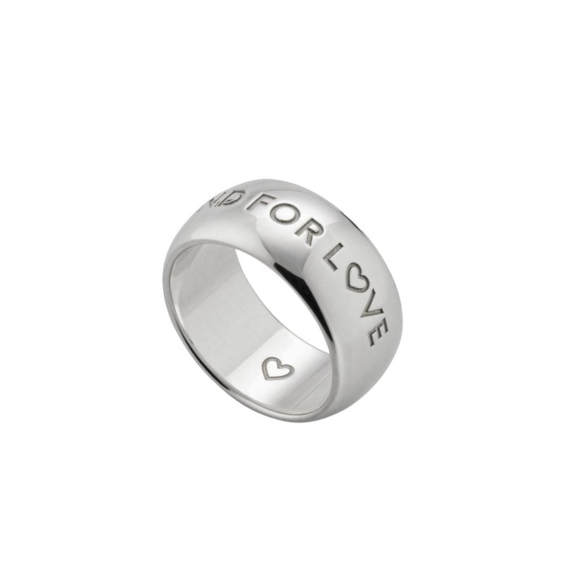 ANELLO GUCCI FASCIA LARGA BLIND FOR LOVE INCISIONE CUORE