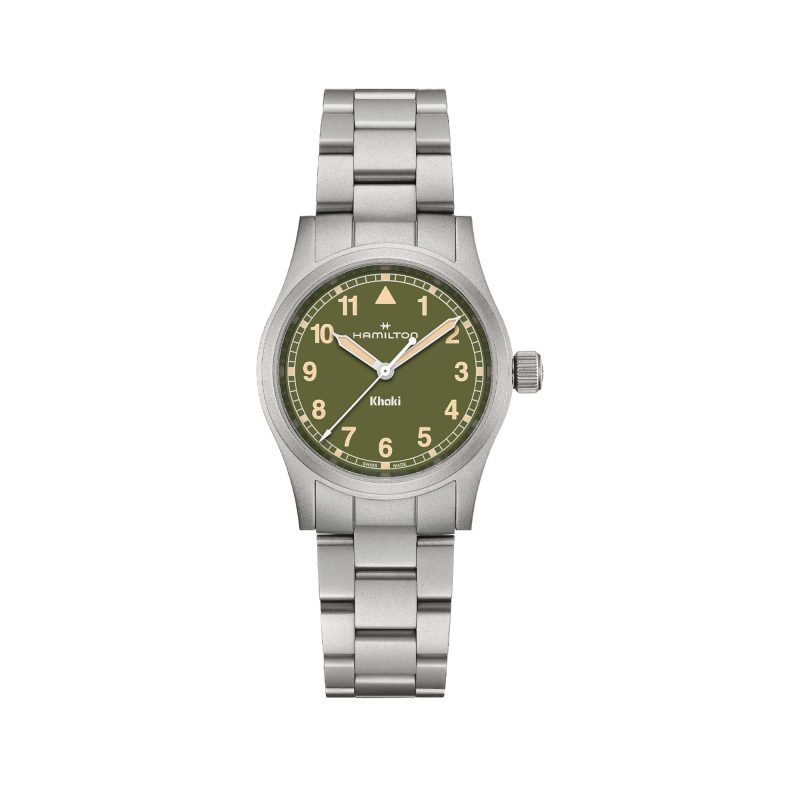 KHAKI FIELD QUARTZ QUADRANTE VERDE 33 MM