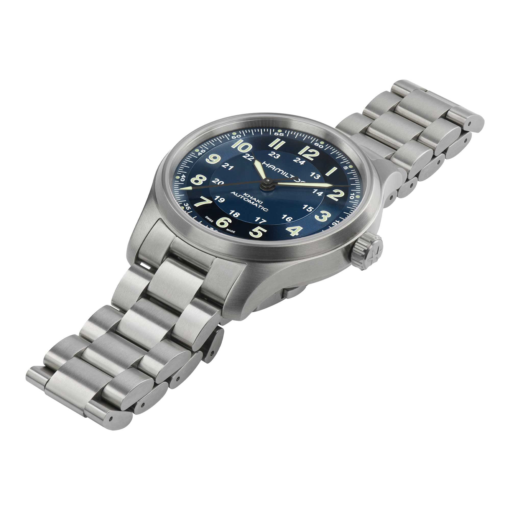 KHAKI FIELD TITANIUM AUTO QUADRANTE BLU 42 MM - immagine 2