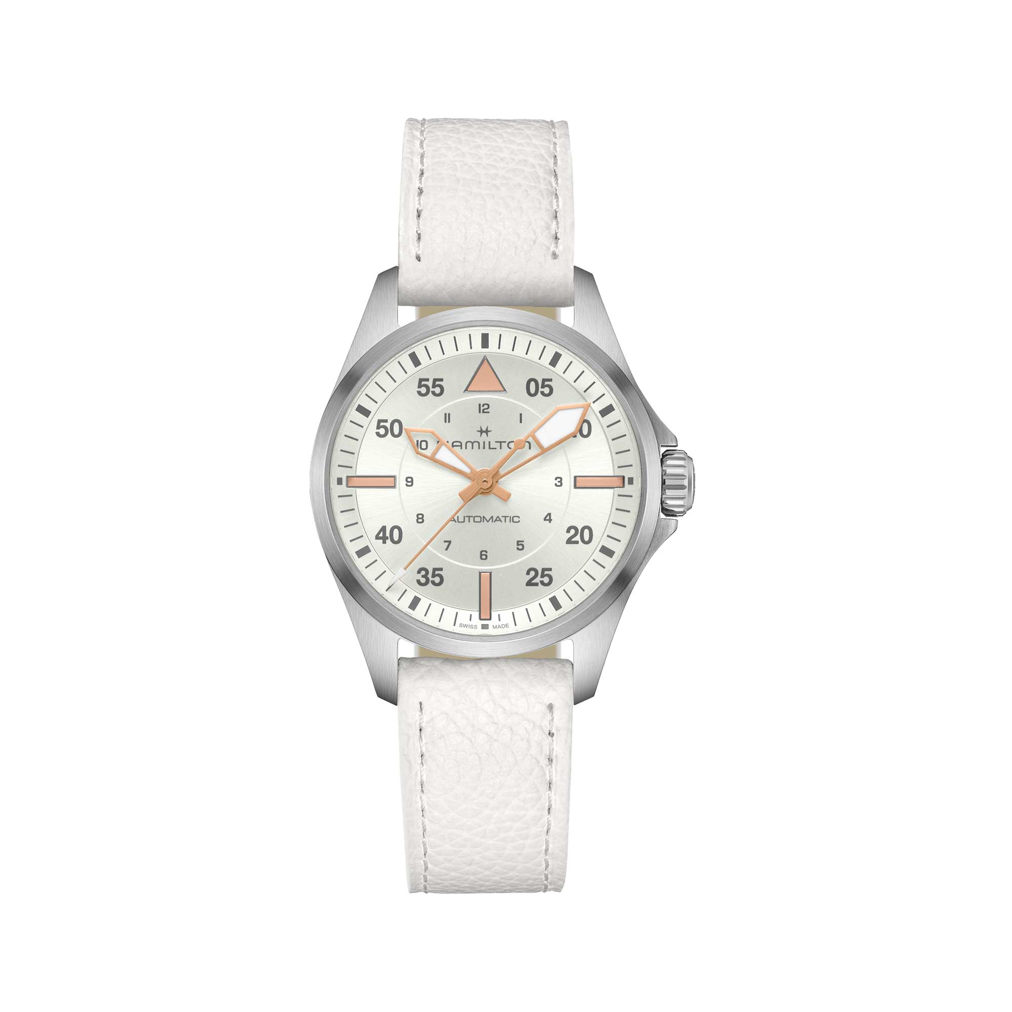 KHAKI AVIATION PILOT AUTO QUADRANTE ARGENTO 36 MM