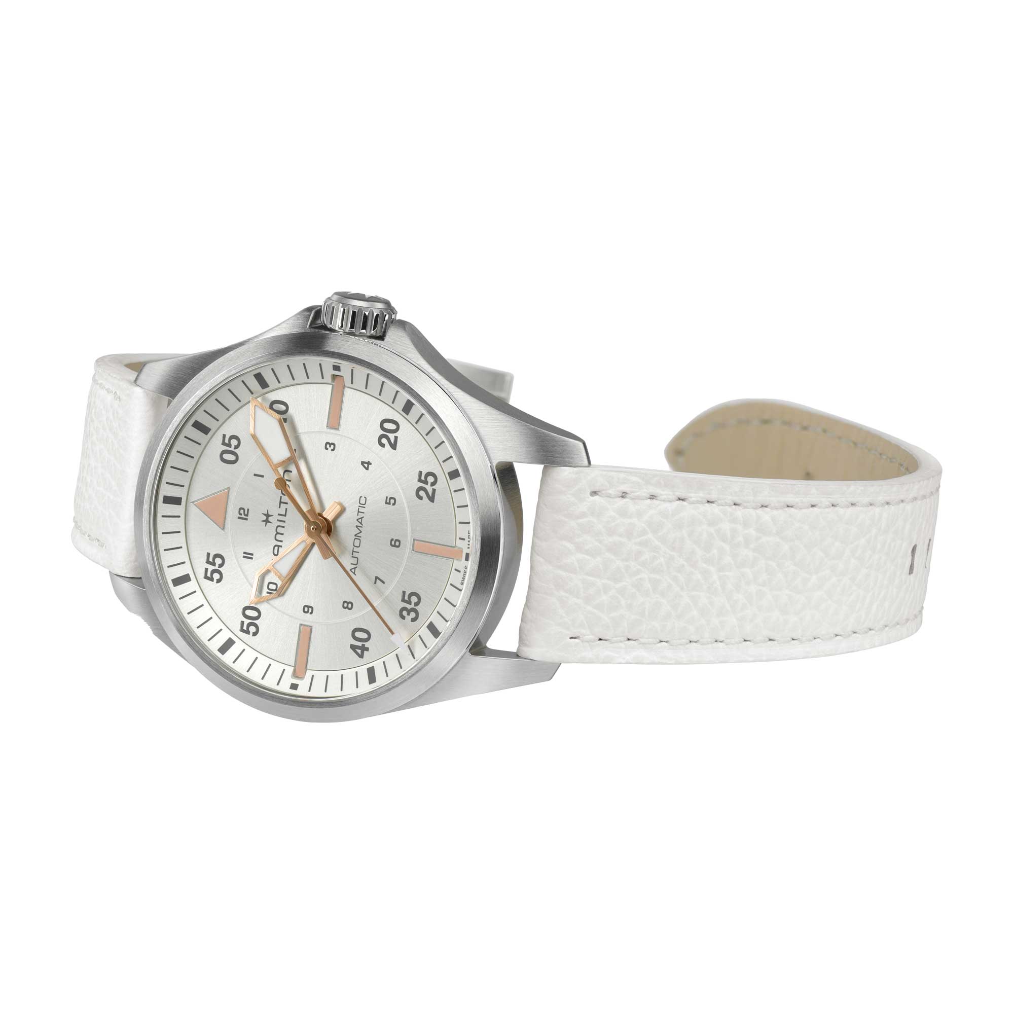 KHAKI AVIATION PILOT AUTO QUADRANTE ARGENTO 36 MM - immagine 2