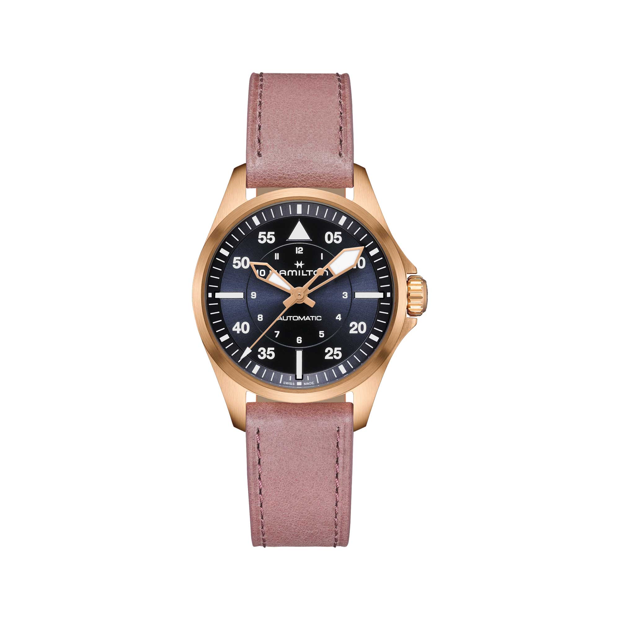KHAKI AVIATION PILOT AUTO PVD ROSA 36 MM