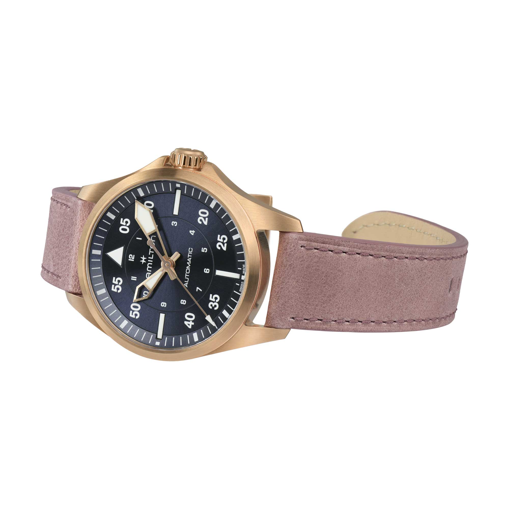 KHAKI AVIATION PILOT AUTO PVD ROSA 36 MM - immagine 2
