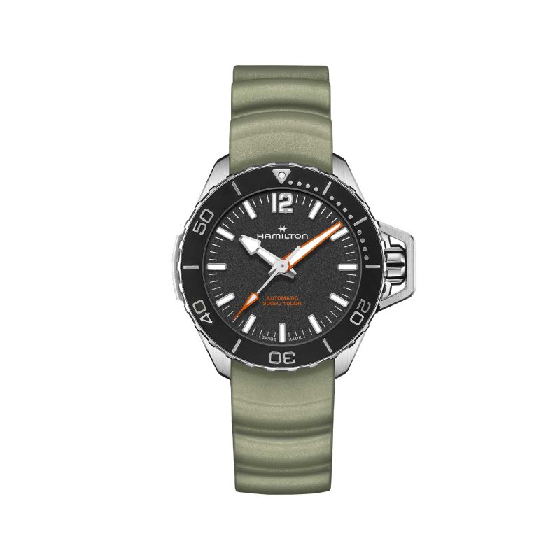 KHAKI NAVY FROGMAN AUTO QUADRANTE NERO 41 MM