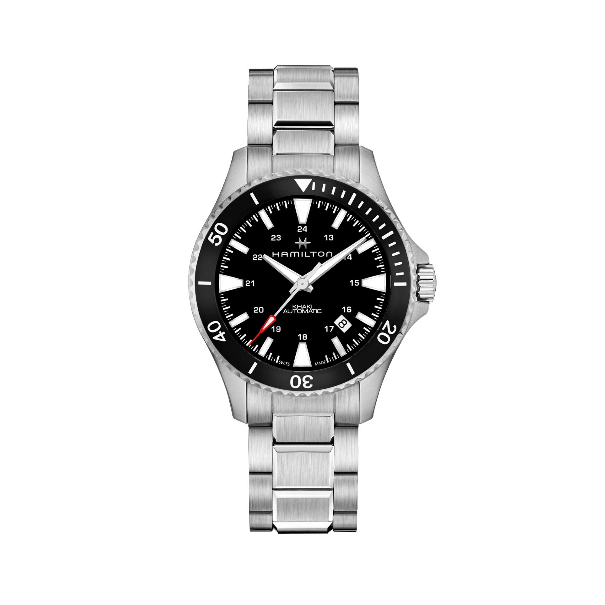 KHAKI NAVY SCUBA AUTO QUADRANTE NERO 40MM