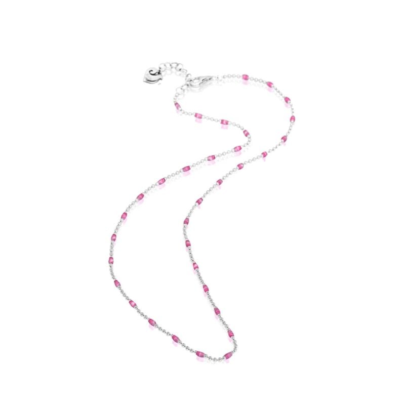 Catena Et Voilà in Argento e smalto rosa Chantelcer collection