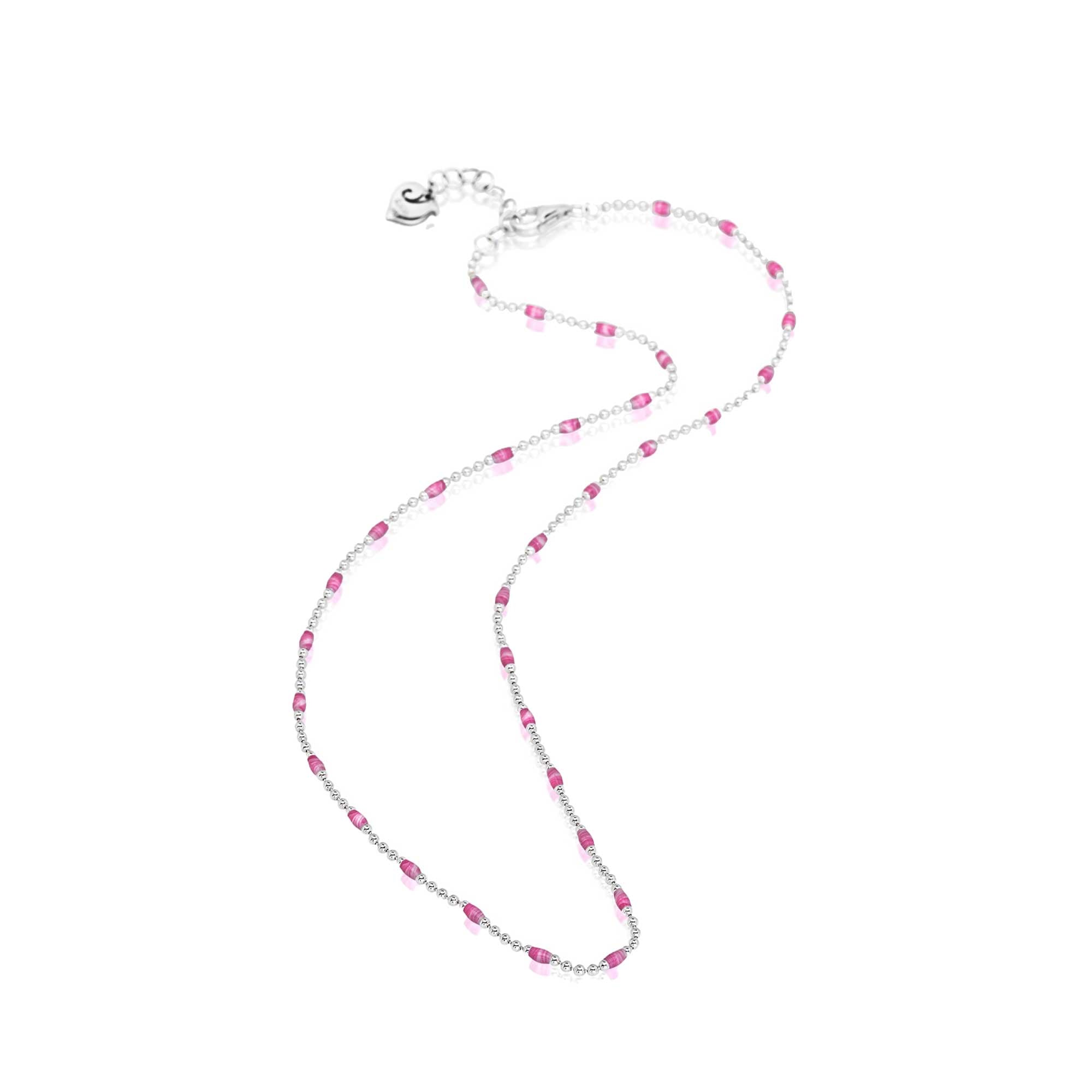 Catena Et Voilà in Argento e smalto rosa Chantelcer collection