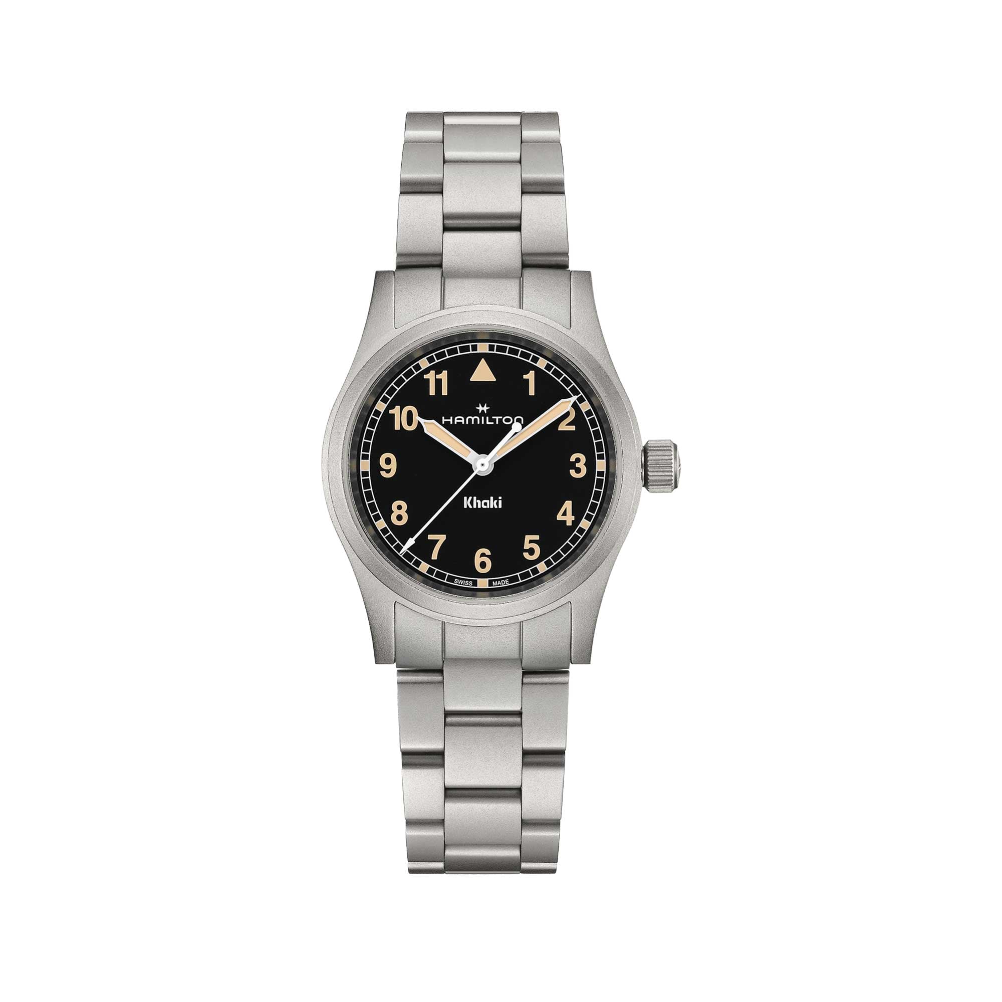 KHAKI FIELD QUARTZ 33 MM QUADRANTE NERO