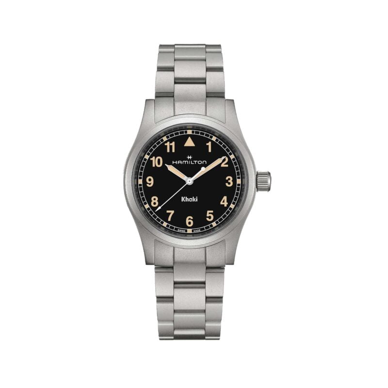 KHAKI FIELD QUARTZ 38MM QUADRANTE NERO