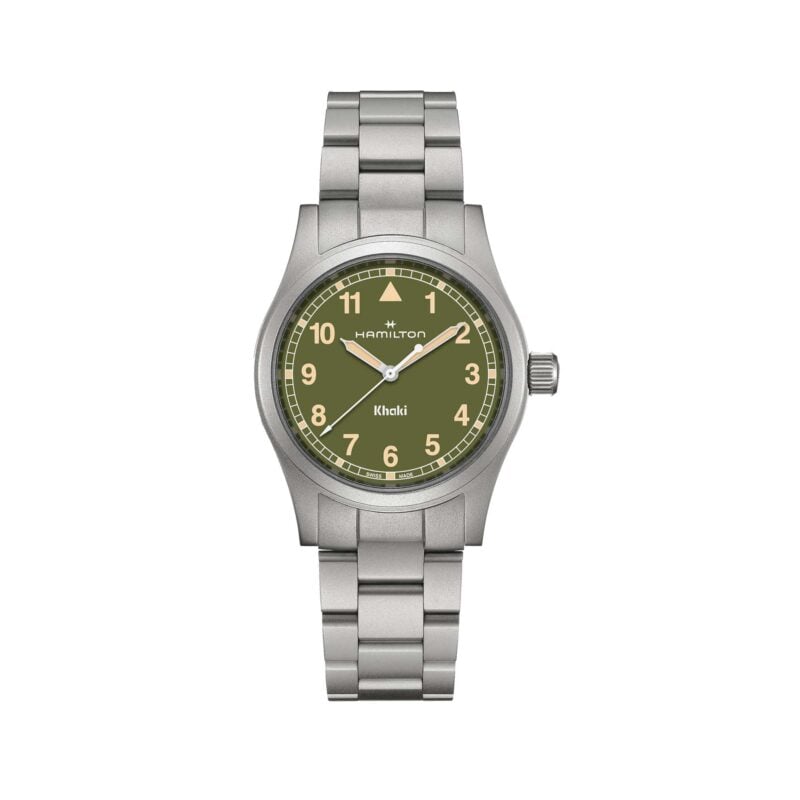 KHAKI FIELD QUARTZ 38MM QUADRANTE VERDE