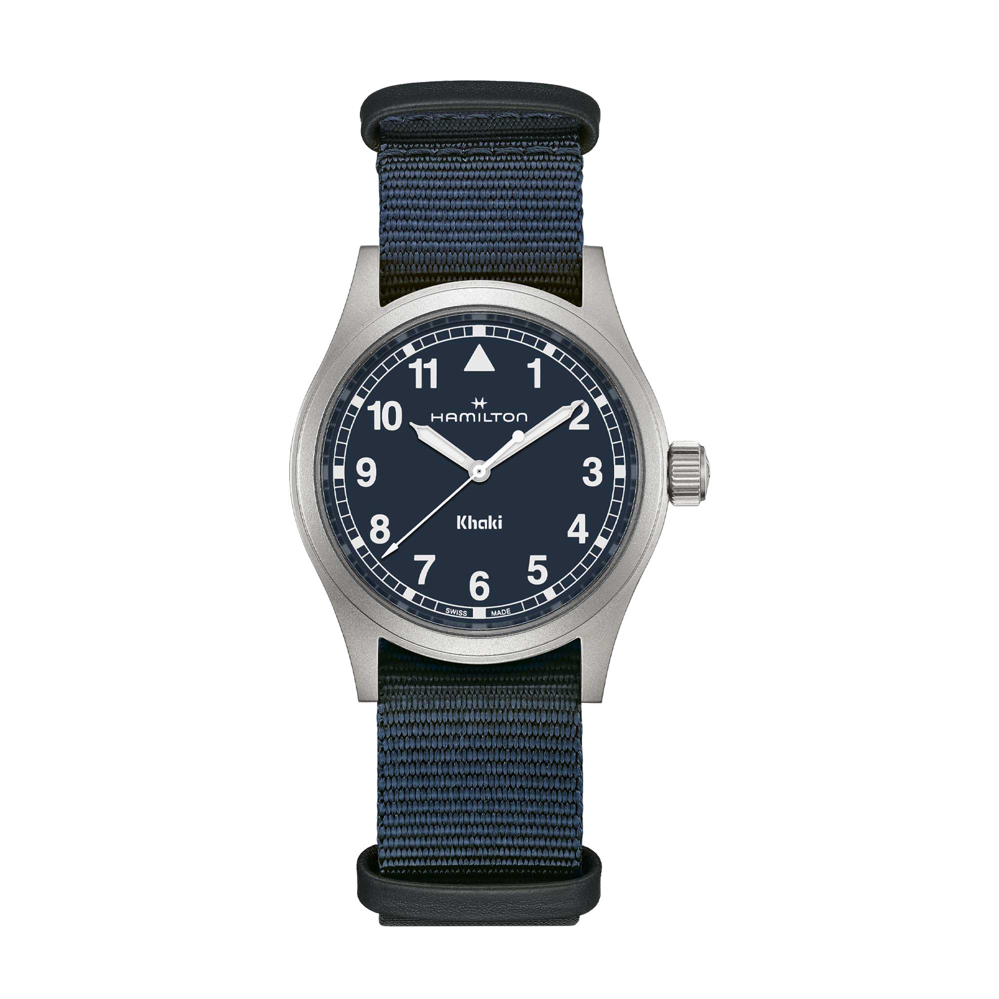 KHAKI FIELD QUARTZ 38MM QUADRANTE BLU