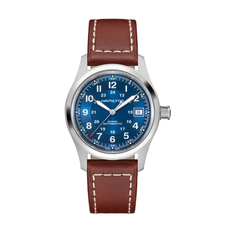 KHAKI FIELD AUTO 38 MM QUADRANTE BLU CINTURINO IN PELLE