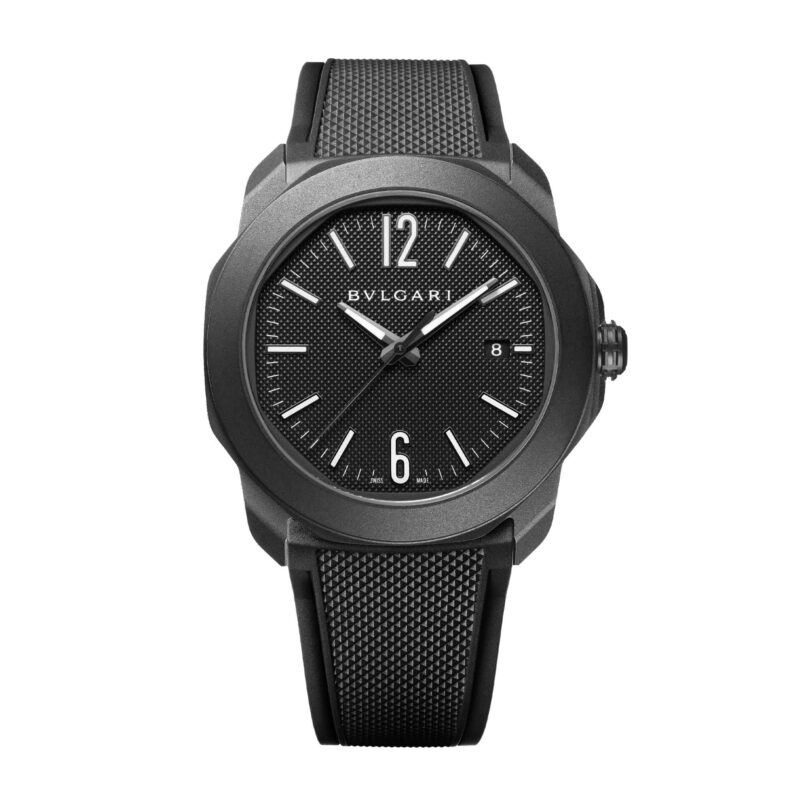 Orologio Octo Roma quadrante nero con finiture Clous de Paris