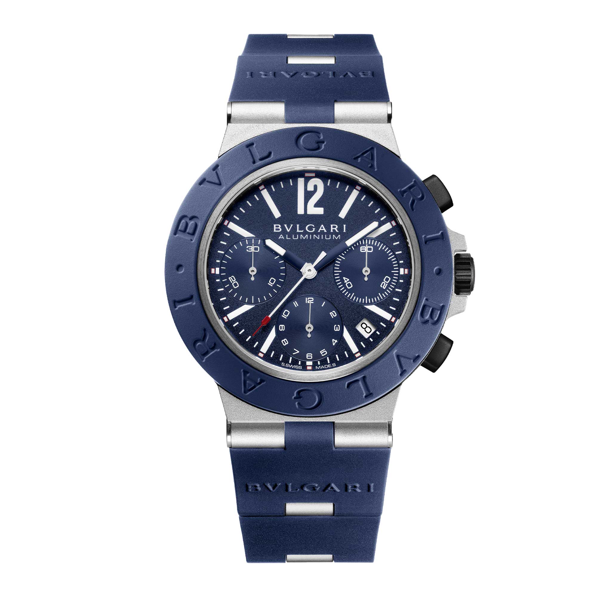 Orologio Bvlgari Aluminium Chronograph quadrante verniciato blu