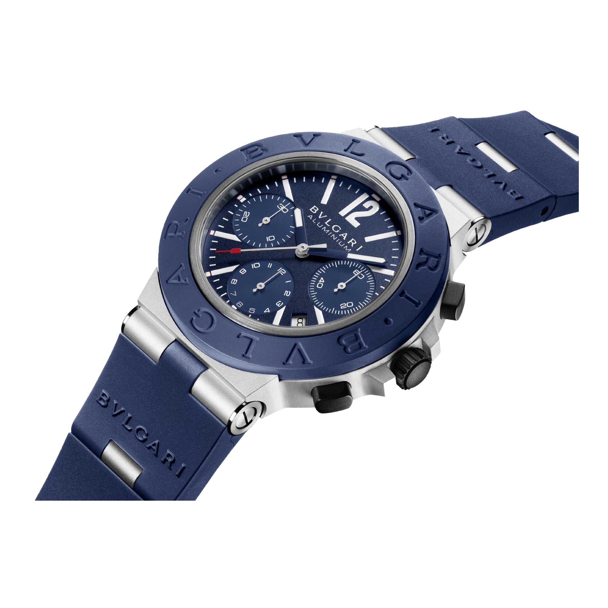 Orologio Bvlgari Aluminium Chronograph quadrante verniciato blu - immagine 4