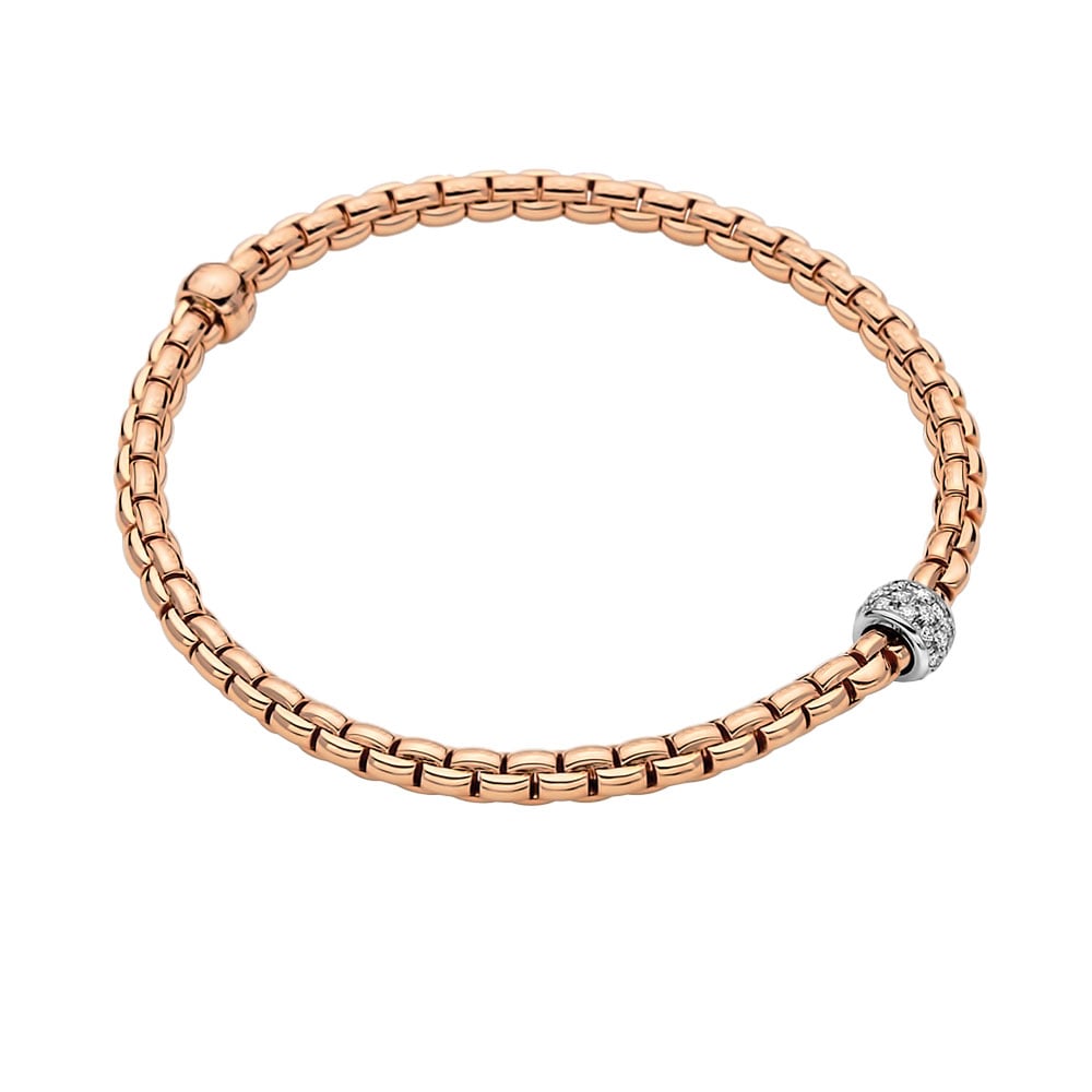 BRACCIALE FLEX’IT EKA ORO GIALLO RONDELLA DIAMANTI ROMBO