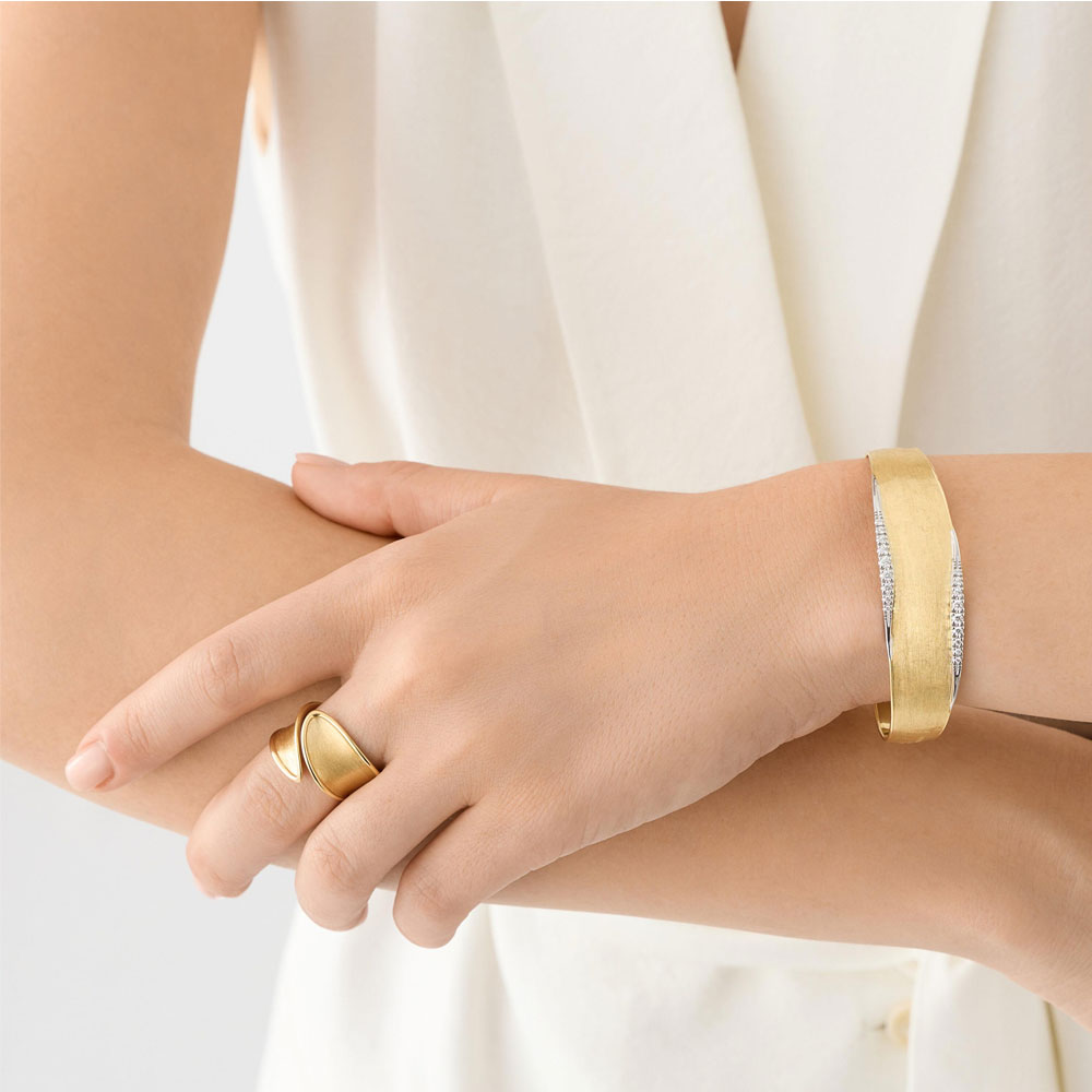 Anello Lunaria a fascia Grande oro giallo - immagine 2