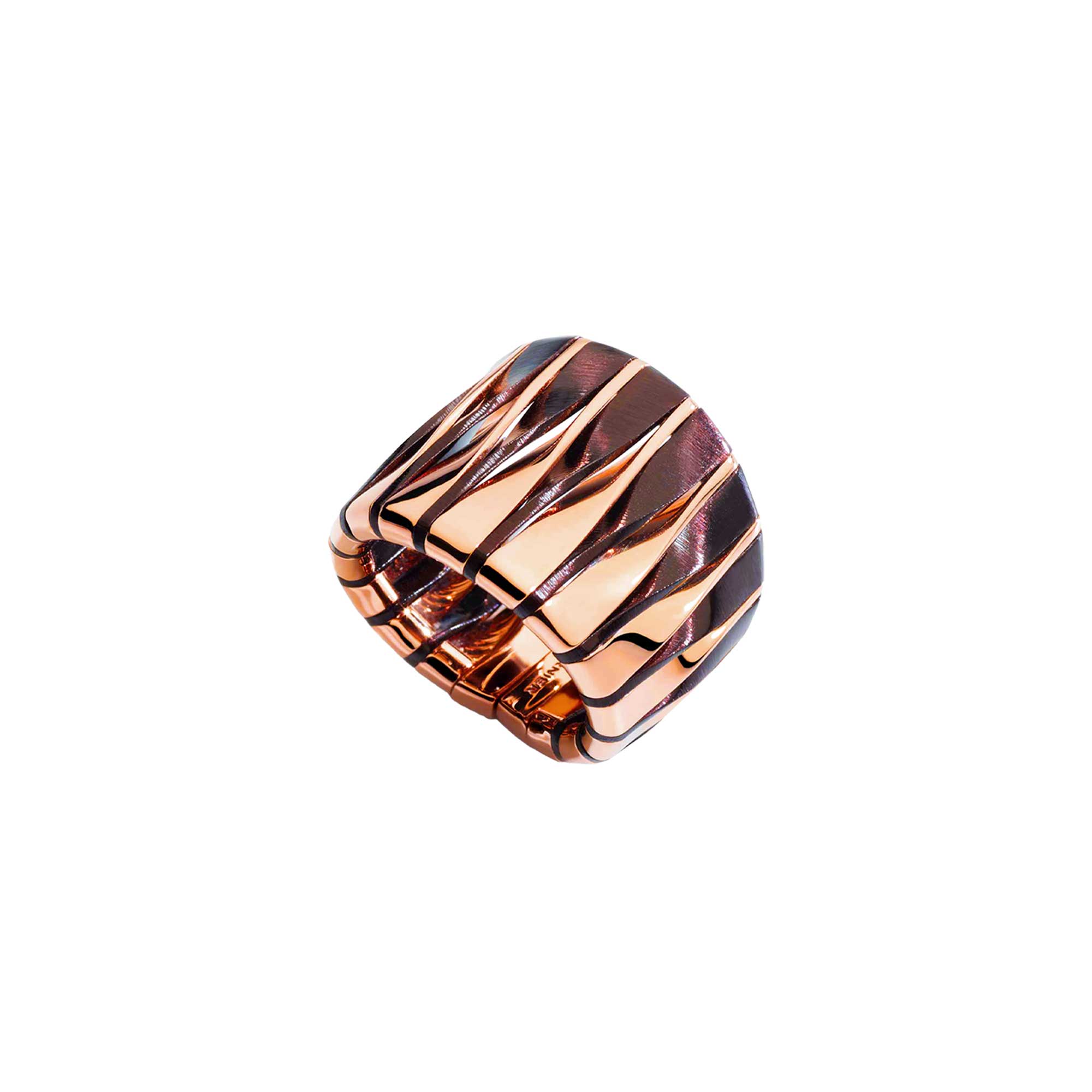 COUCHER DU SOLEIL ring in rose gold and bronze