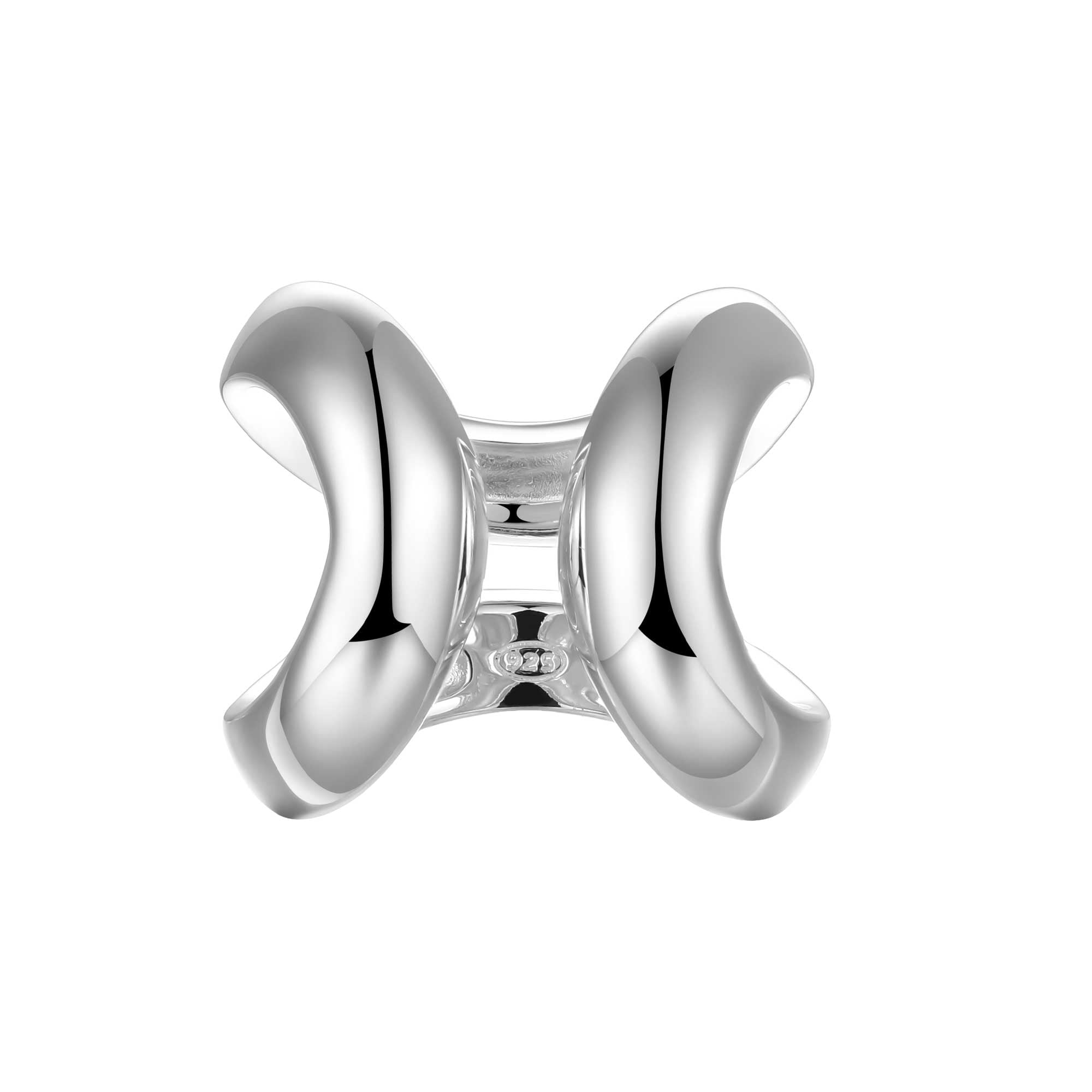 Anello Tecum a doppia fascia argento - immagine 2