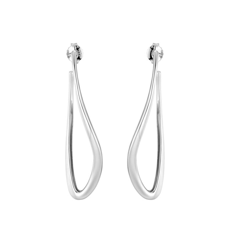 Orecchini Conversus Pendenti a cerchio argento