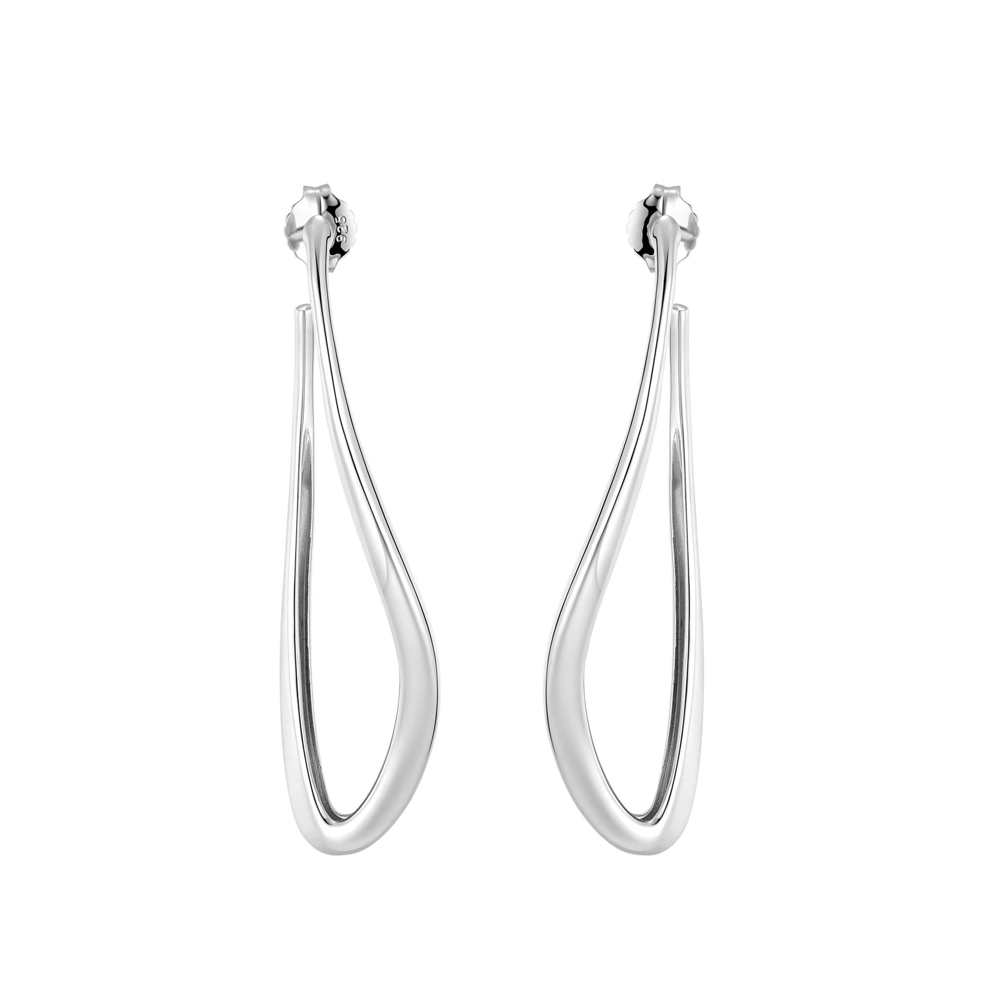 Orecchini Conversus Pendenti a cerchio argento