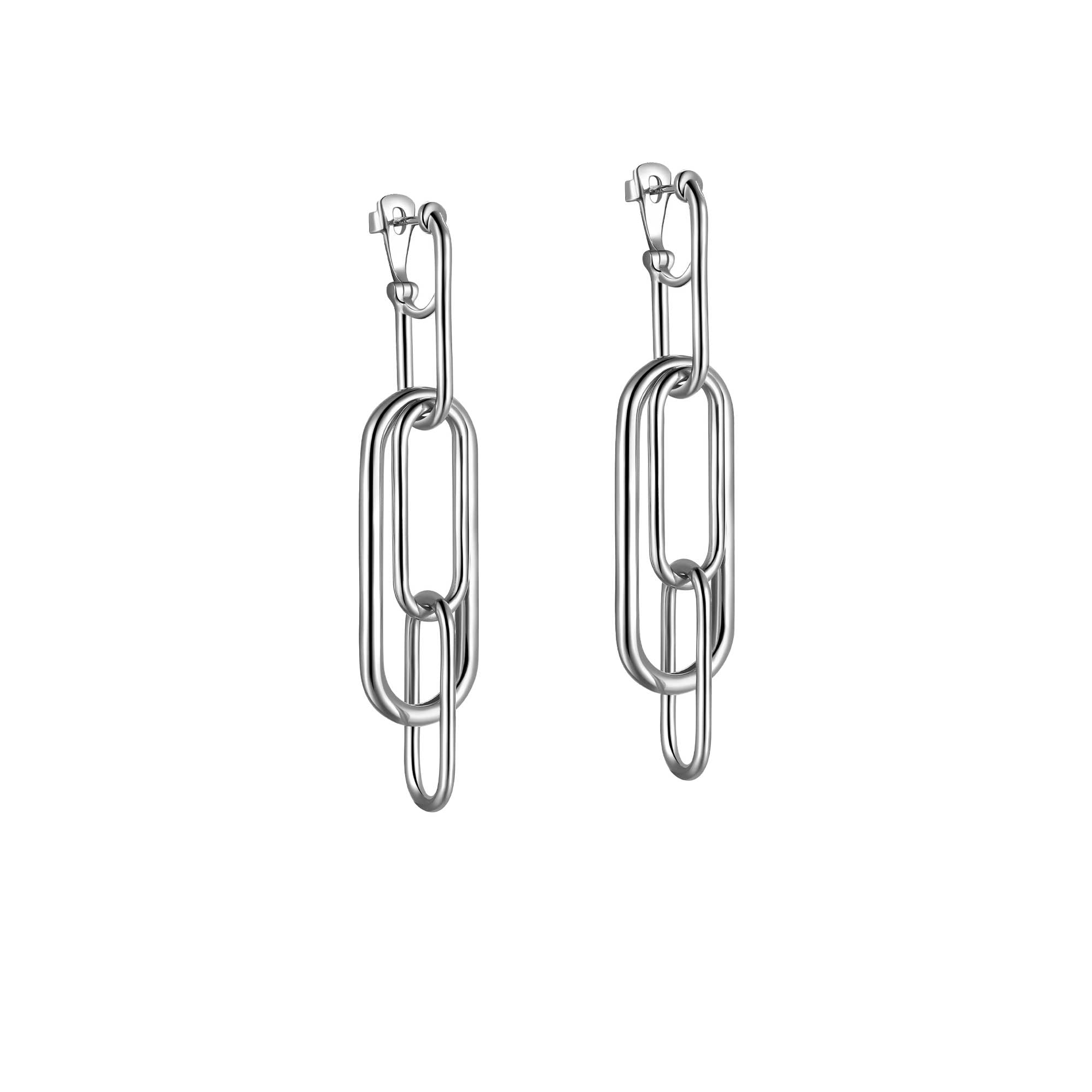 Orecchini Vinctum Pendenti catena maglia rigida argento