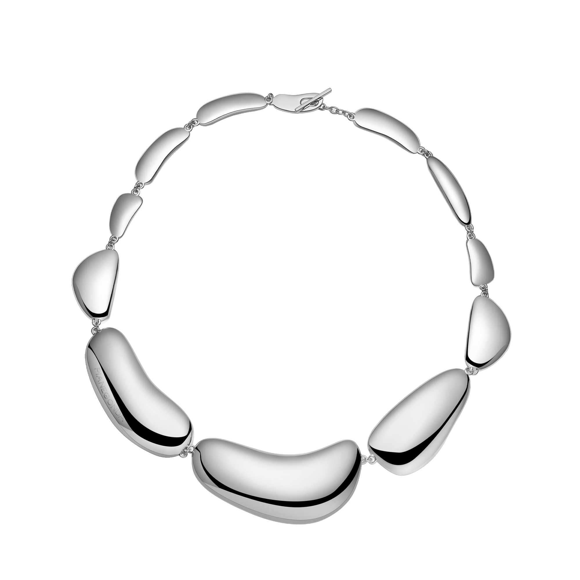 Collana Clipea forme irregolari argento