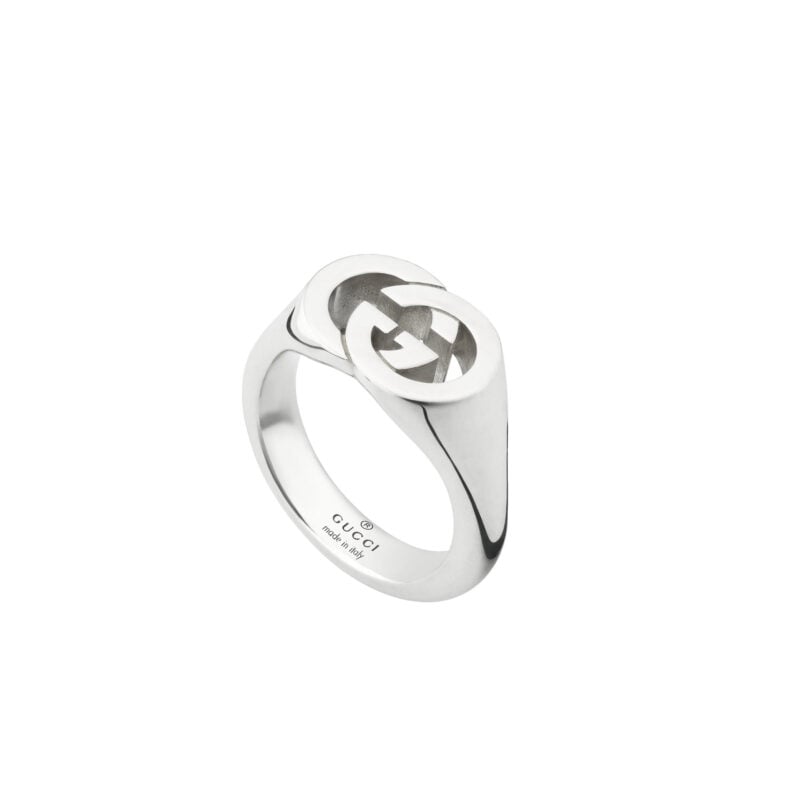 Anello con sigillo Gucci Interlocking