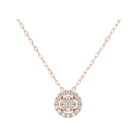 I GIOIELLI DEL SOLE COLLANA ORO ROSA TONDA CON BRILLANTI
