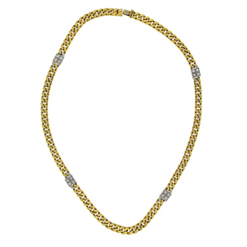 COLLANA POMELLATO IN ORO GIALLO E BRILLANTI 44 CM