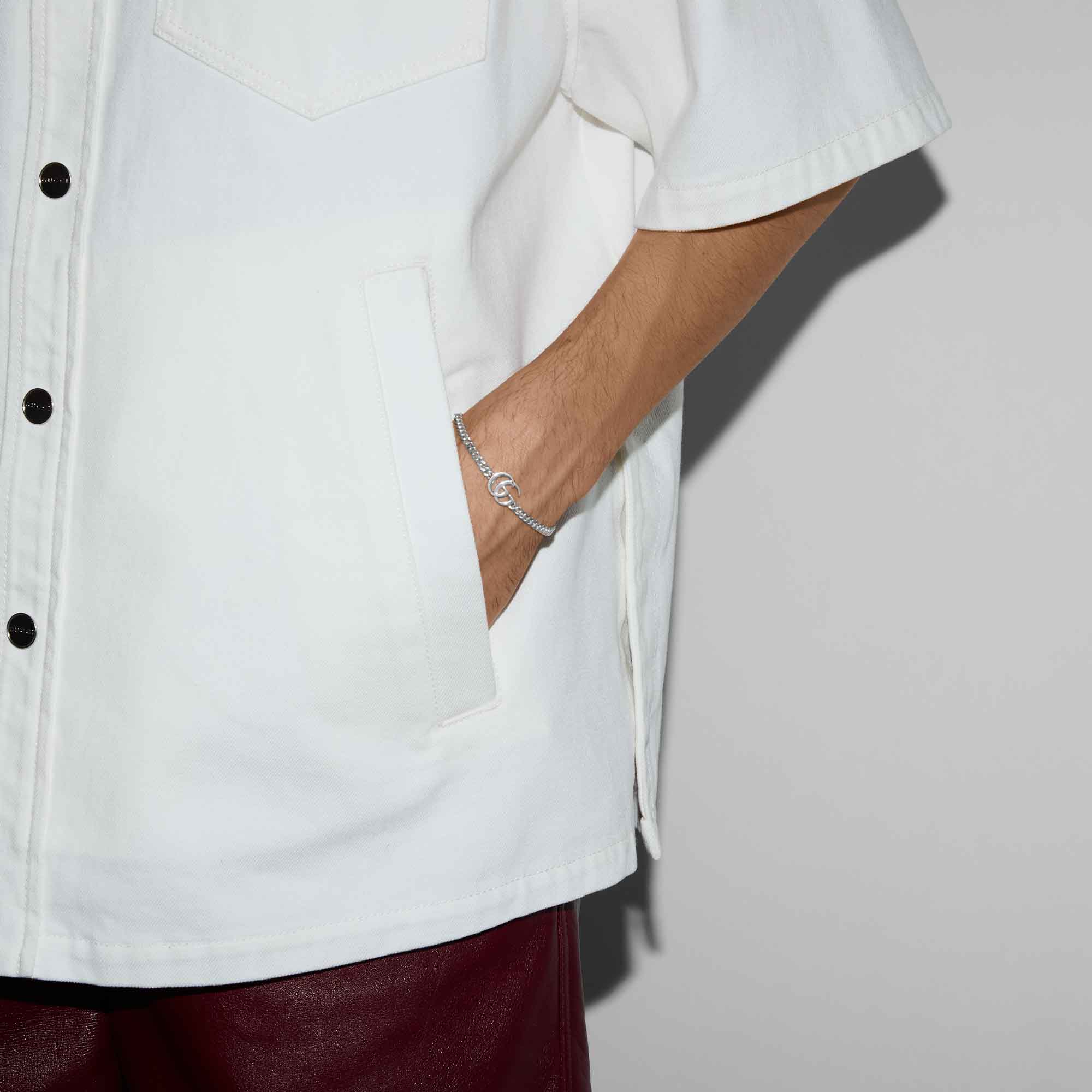 Bracciale con maglia a catena argento GG Marmont - immagine 4