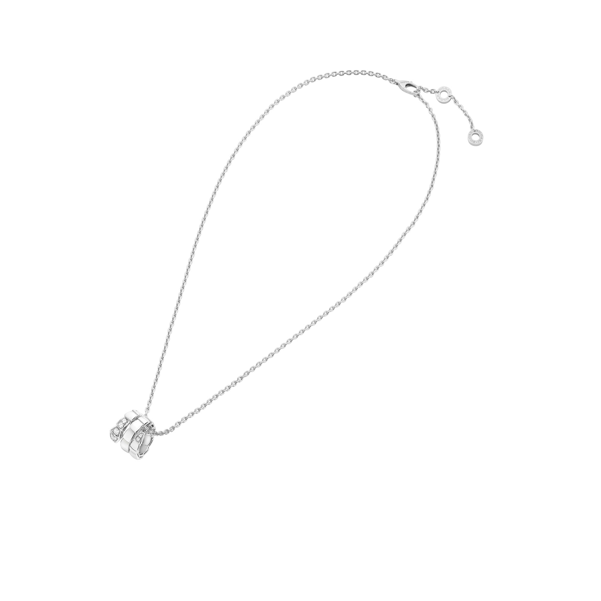 Serpenti Viper Collana Oro Bianco Pavé di diamanti - immagine 3