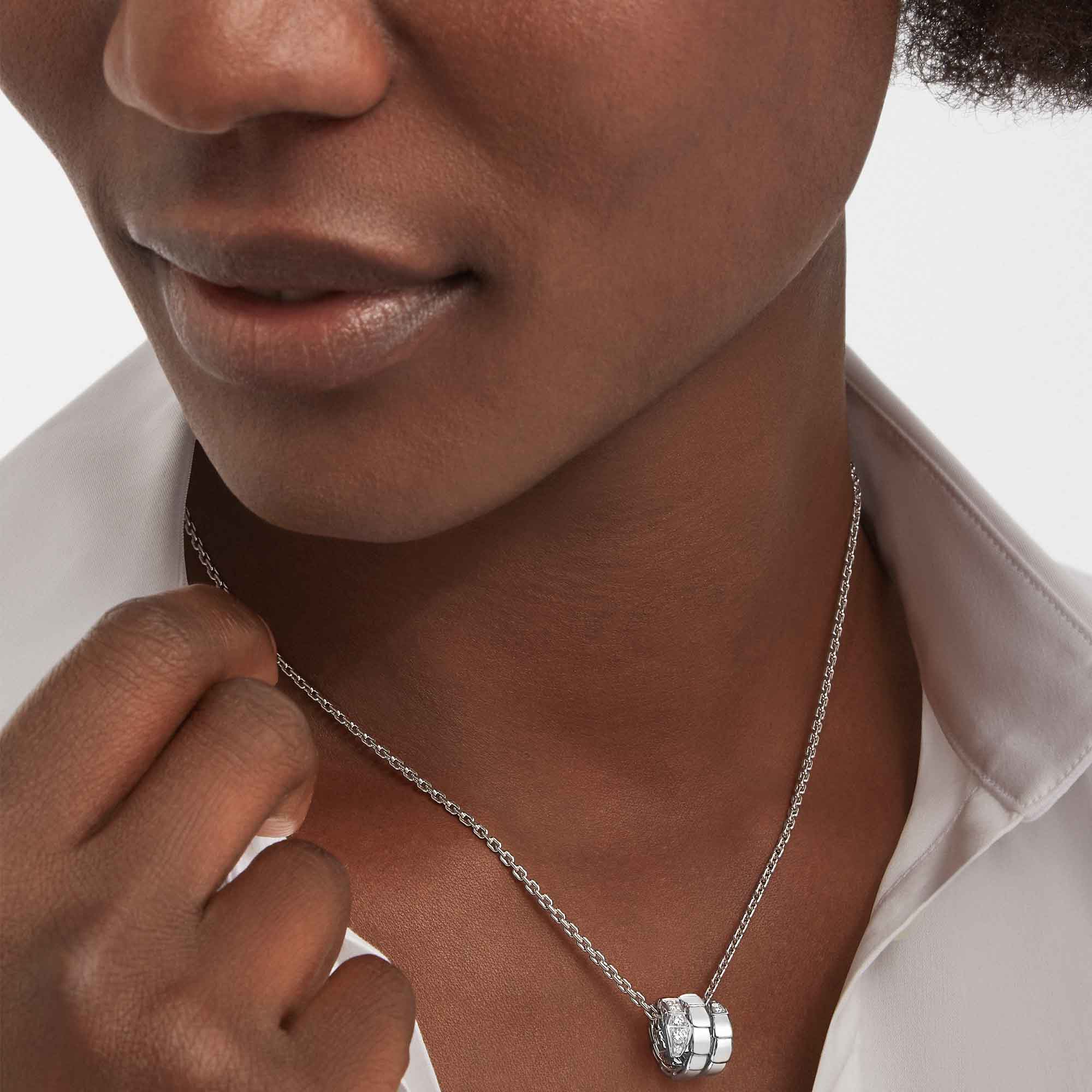 Serpenti Viper Collana Oro Bianco Pavé di diamanti - immagine 4