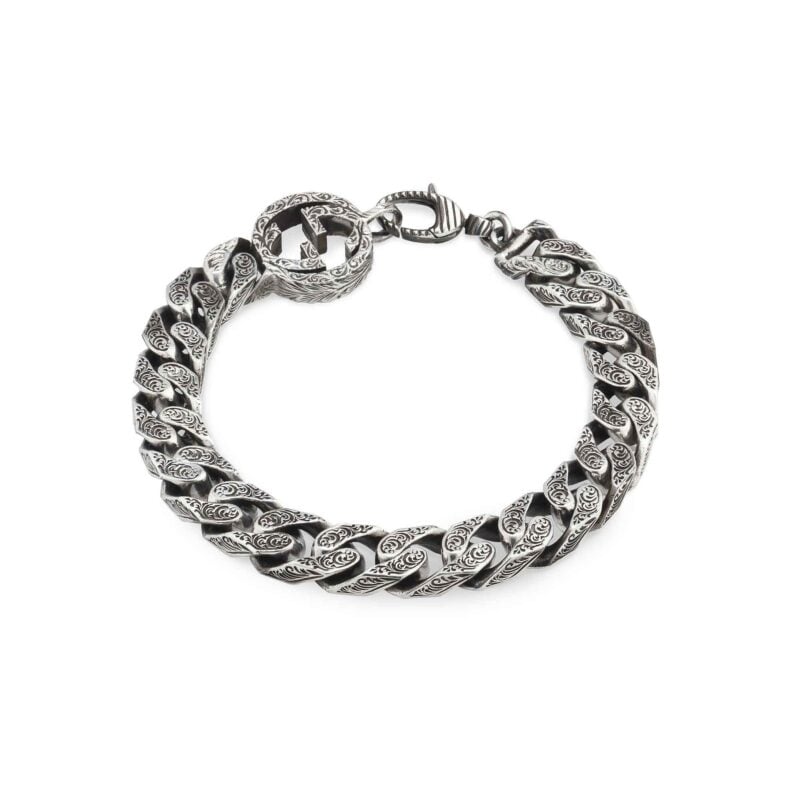 Bracciale a catena Gucci Interlocking argento