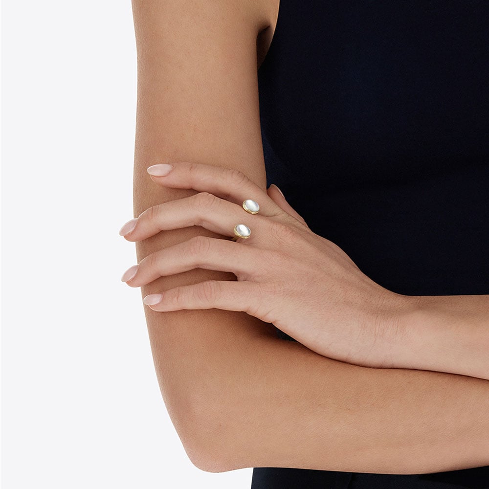 Anello Boules Aperto madreperla e oro giallo - immagine 3