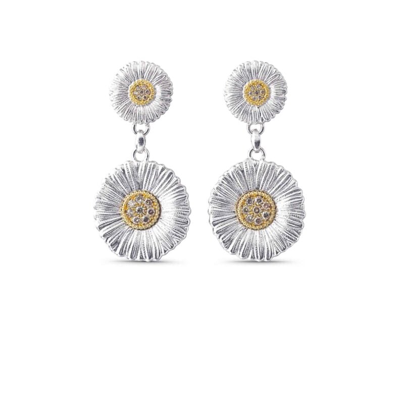 ORECCHINI BLOSSOM MARGHERITA ARGENTO E DIAMANTI