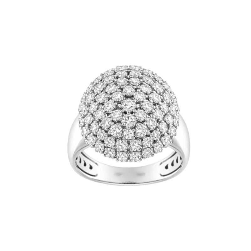 Anello Nuvola Ovale Griffe Brillanti