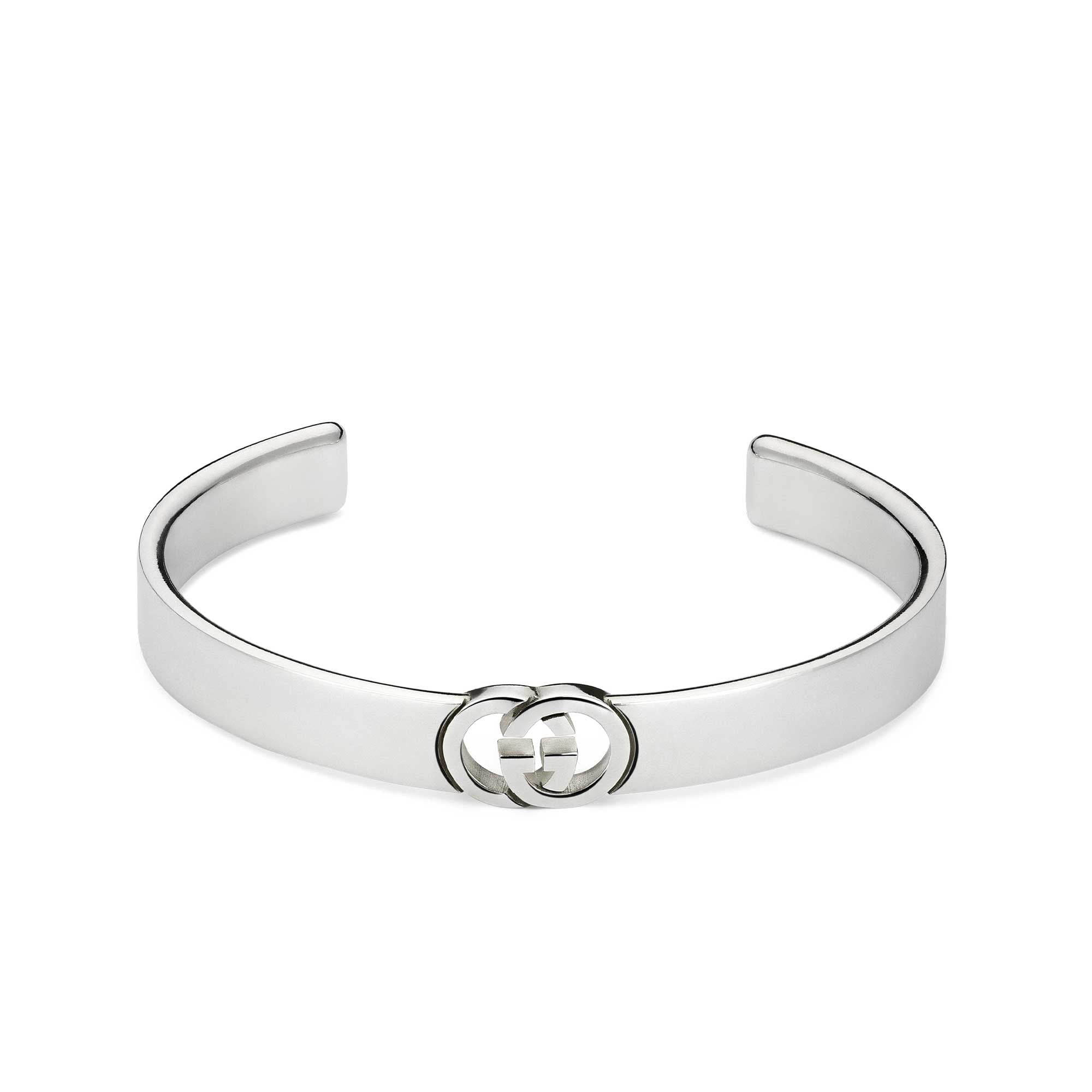 Gucci Interlocking bangle silver bracelet