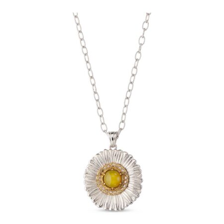 PENDENTE BLOSSOMS COLOR IN ARGENTO CON AGATA GIALLA