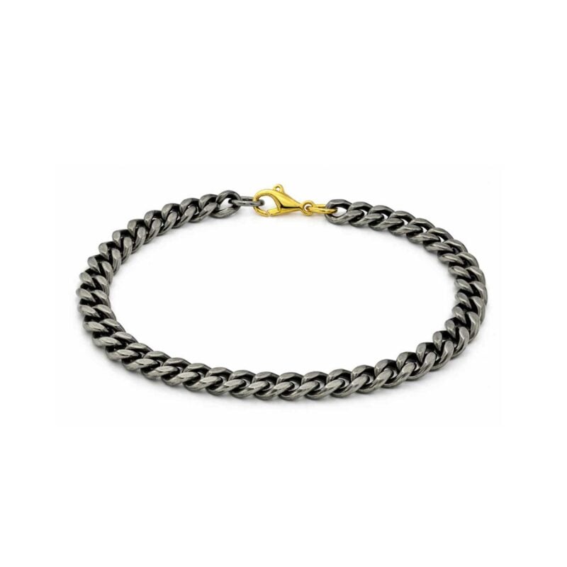Bracciale Grumette Titanio e Oro Giallo