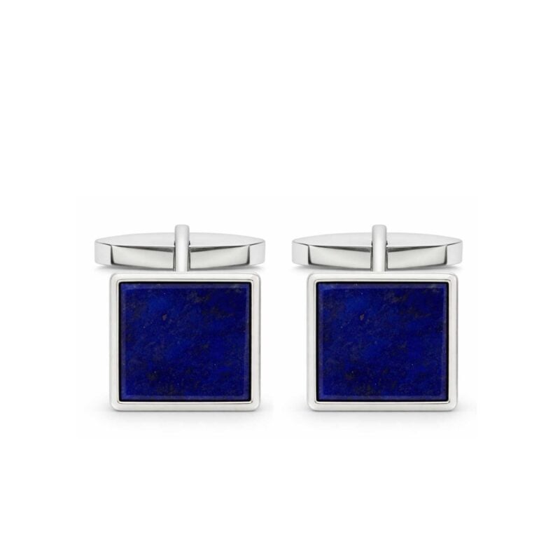 Gemelli quadrati in argento e lapis